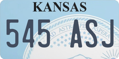 KS license plate 545ASJ