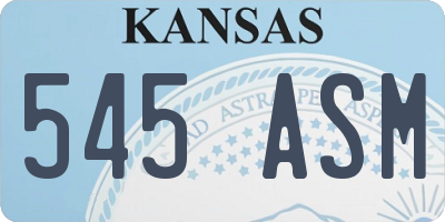 KS license plate 545ASM