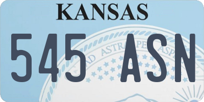 KS license plate 545ASN