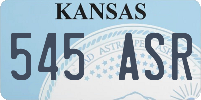 KS license plate 545ASR