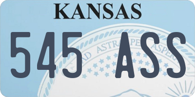 KS license plate 545ASS