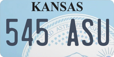 KS license plate 545ASU