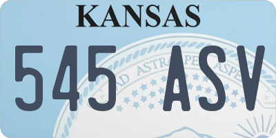 KS license plate 545ASV