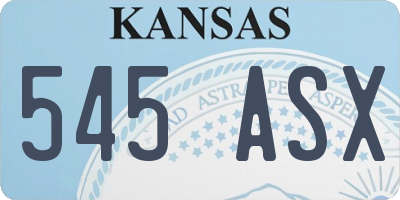 KS license plate 545ASX