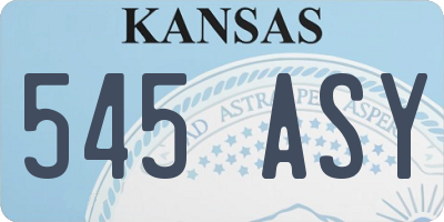 KS license plate 545ASY