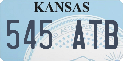 KS license plate 545ATB