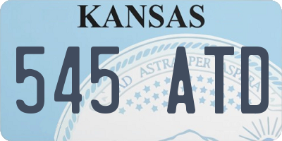 KS license plate 545ATD