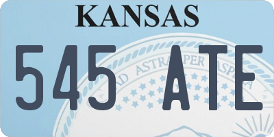 KS license plate 545ATE