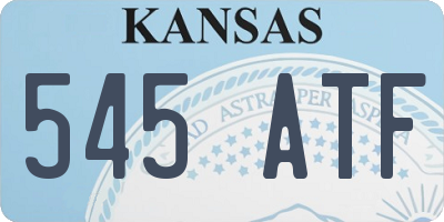 KS license plate 545ATF