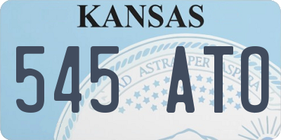 KS license plate 545ATO