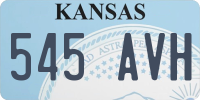 KS license plate 545AVH