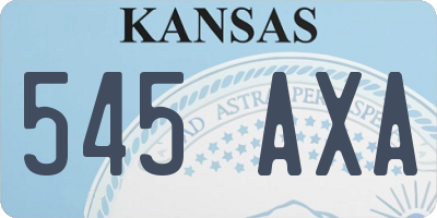 KS license plate 545AXA