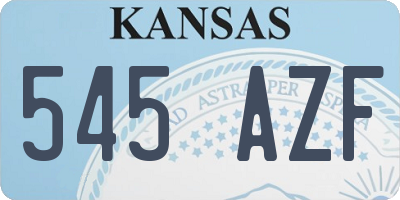 KS license plate 545AZF