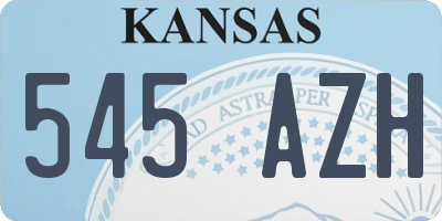 KS license plate 545AZH