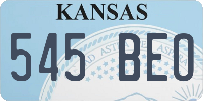 KS license plate 545BEO