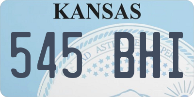 KS license plate 545BHI