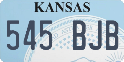 KS license plate 545BJB