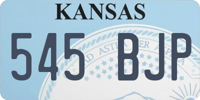 KS license plate 545BJP