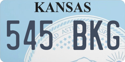 KS license plate 545BKG