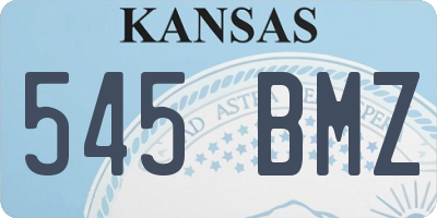 KS license plate 545BMZ