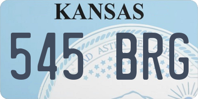 KS license plate 545BRG