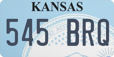 KS license plate 545BRQ
