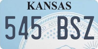 KS license plate 545BSZ