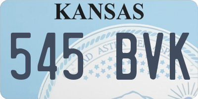 KS license plate 545BVK