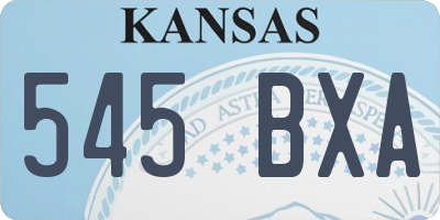 KS license plate 545BXA