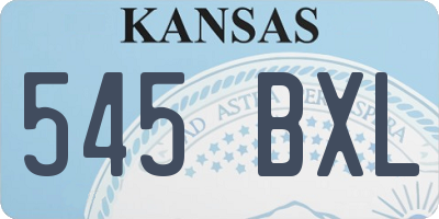 KS license plate 545BXL