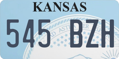 KS license plate 545BZH