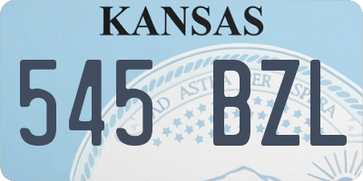 KS license plate 545BZL