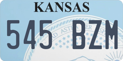 KS license plate 545BZM