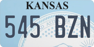 KS license plate 545BZN