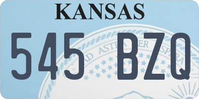 KS license plate 545BZQ