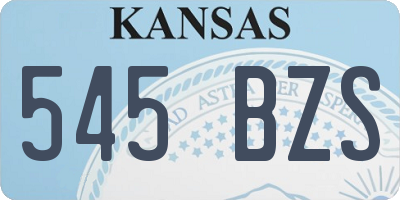 KS license plate 545BZS
