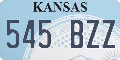 KS license plate 545BZZ