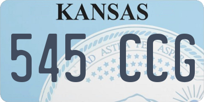 KS license plate 545CCG