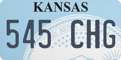 KS license plate 545CHG