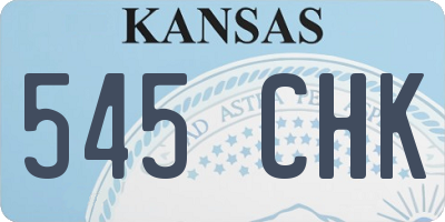 KS license plate 545CHK