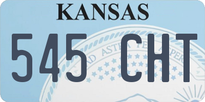 KS license plate 545CHT