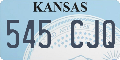 KS license plate 545CJQ