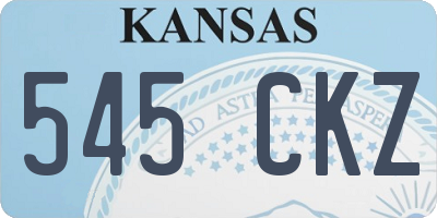 KS license plate 545CKZ