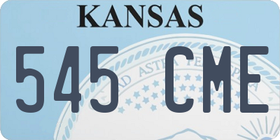 KS license plate 545CME