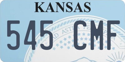 KS license plate 545CMF