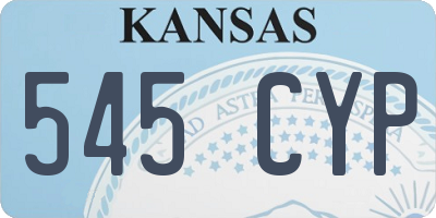 KS license plate 545CYP