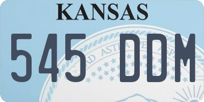 KS license plate 545DDM
