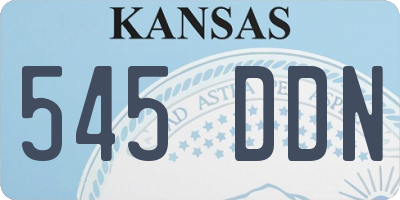 KS license plate 545DDN