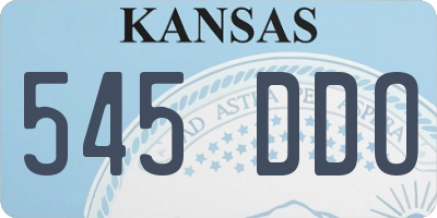 KS license plate 545DDO