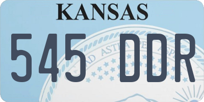 KS license plate 545DDR